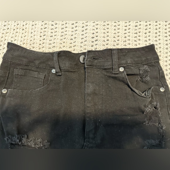 Forever 21, Raw Hem Distressed Denim Skirt, Size M - Picture 3 of 5